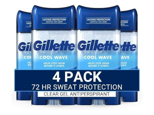 Gillette Clear Gel Deodorant 4-Pack