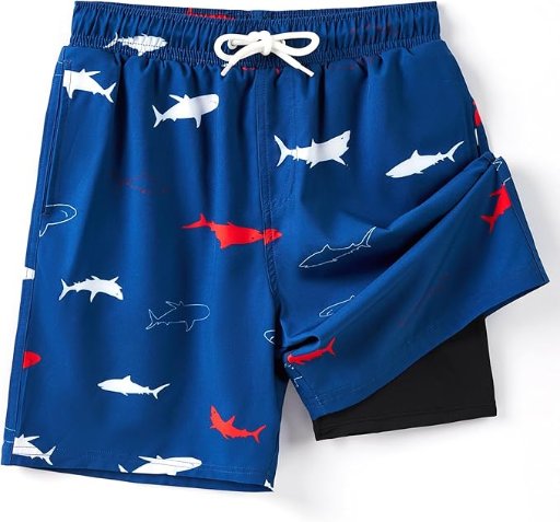 Angel season Boys Swim Trunks W/Compression Liner