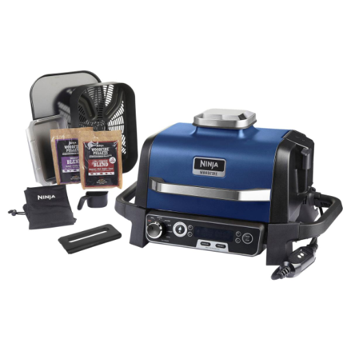 Ninja Woodfire XL PRO Outdoor Smoker Grill & Probe with Griddle Plate & Cover