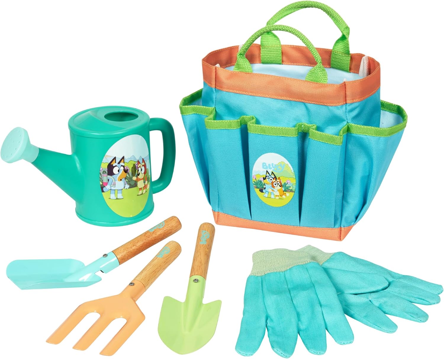 BLUEY Kids Gardening Set with Tote & Watering Can