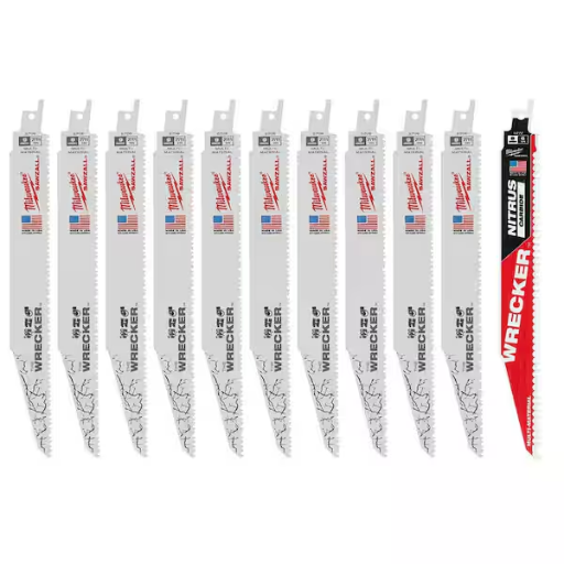Milwaukee 11-Piece WRECKER Demo SAWZALL Reciprocating Saw Blade Set