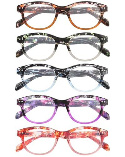 JOLISU Reading Glasses --5 Pack