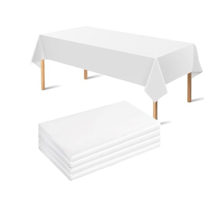 Disposable Plastic Table Cloth - 4 Pcs