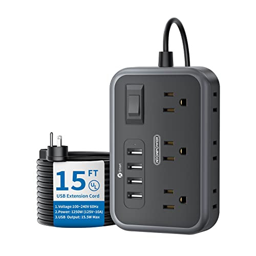 NTONPOWER 15 Ft Long Extension Cord