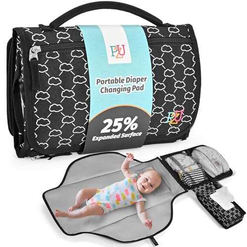 Foldable Travel Diaper Mat with Wipes Pocket