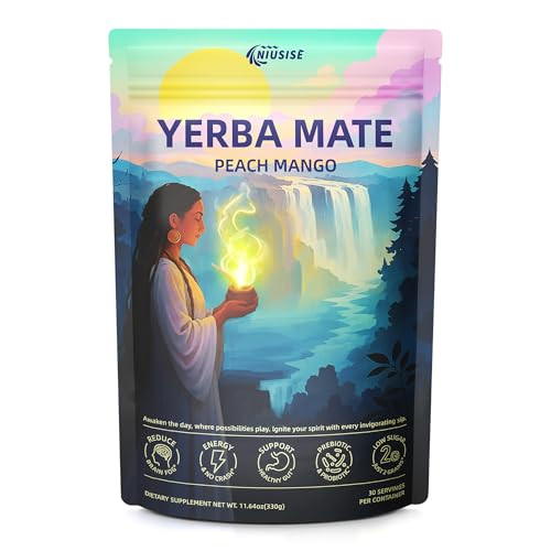 Yerba Mate Instant Tea Powder (Peach Mango), 30 Servings