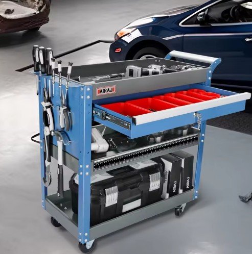 AIRAJ 3-Tier Rolling Tool Cart
