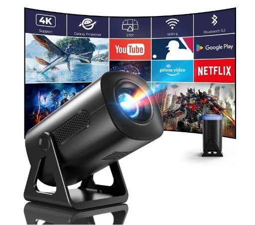CLOKOWE 4K, 1080P Mini Projector