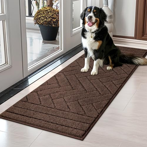 Tindbea Washable, Non Slip Mud Dog Mat 