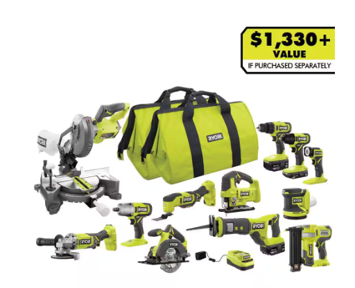 RYOBI ONE+ 18V 12-Tool Combo Kit
