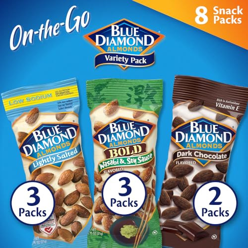 Blue Diamond Almonds Snack Nut Variety Pack, 8 Count
