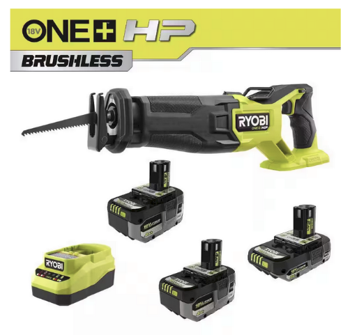 RYOBI ONE+ 18V HP Brushless Reciprocating Saw Kit