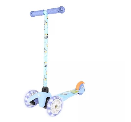 Sakar Kids' Bluey Self-Balancing Light Up 3-Wheel Scooter
