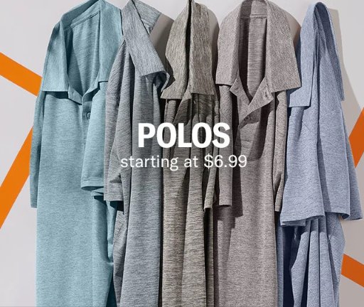 Men's Stretch Polo and Apparel Sale