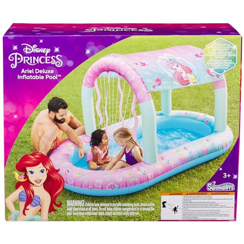 SwimWays Disney Princess Ariel Water Castle Deluxe Inflatable Pool