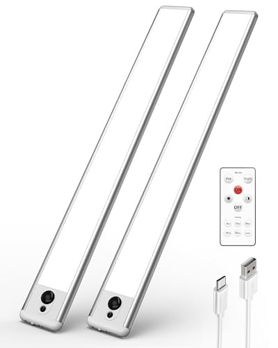 EZVALO 14.5" Rechargeable Under Cabinet Lights, 2 Pack