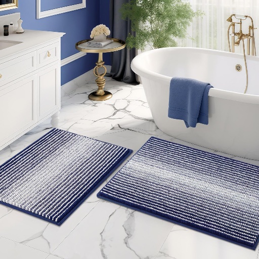 2-Piece Bathroom Rug and Mat Set