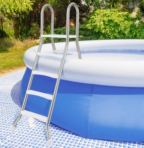 Costway 55" Above Ground A-Frame Pool Ladder