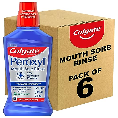 Colgate Peroxyl Antiseptic Mouthwash and Mouth Sore Rinse 6-Pack 16.9-Oz Deal