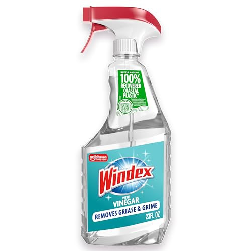 Windex Vinegar Glass and Surface Cleaner Spray Bottle, 23 Fl. Oz.