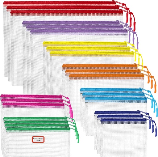 Mesh Zipper Bags - 25-Piece Set