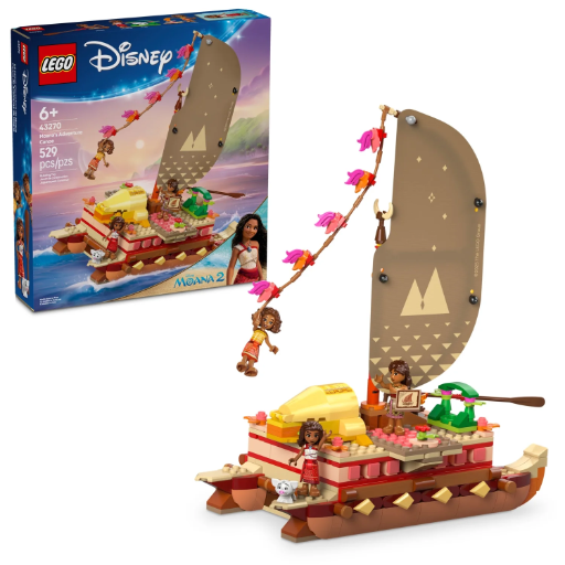 LEGO Disney Moana's Adventure Canoe Building Toy Set