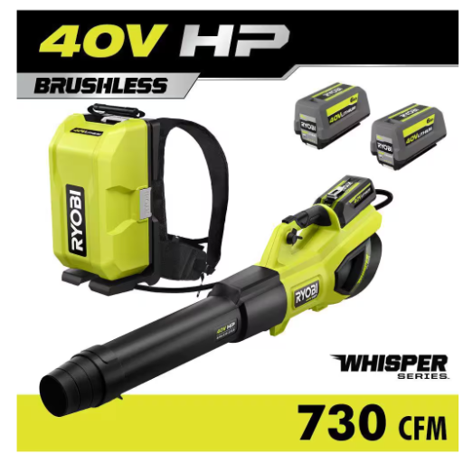 YMMV | RYOBI 40V HP Brushless Whisper Series Leaf Blower and Backpack Battery Kit