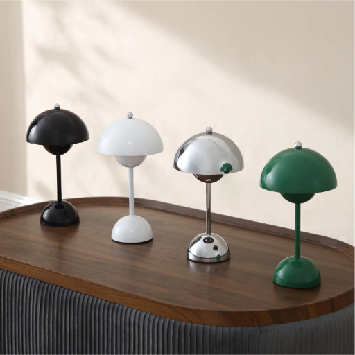 Mainstays Rechargeable LED Flowerpot Portable Metal Table Lamp