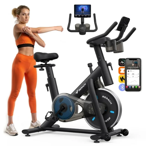 Indoor Stationary Exercise Bike with Exclusive Free APP 