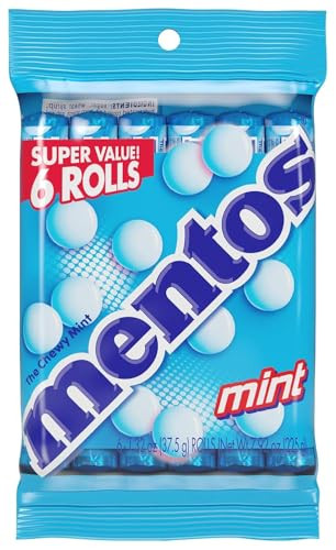 Mentos Chewy Candy Rolls (Mint) 6-Count