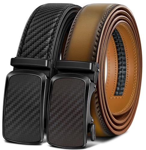 BULLIANT Men's Ratchet Belt 2 Pack