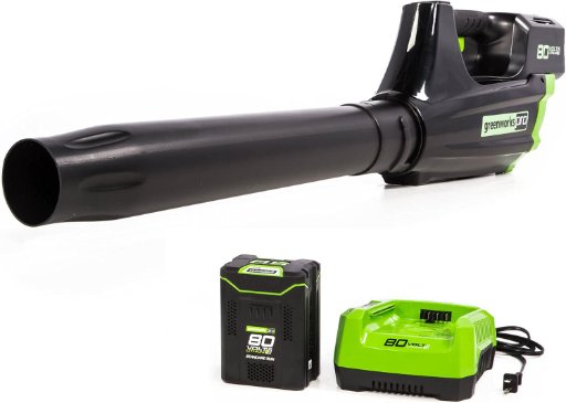 Greenworks Pro 80V Brushless Leaf Blower with Battery and Charger