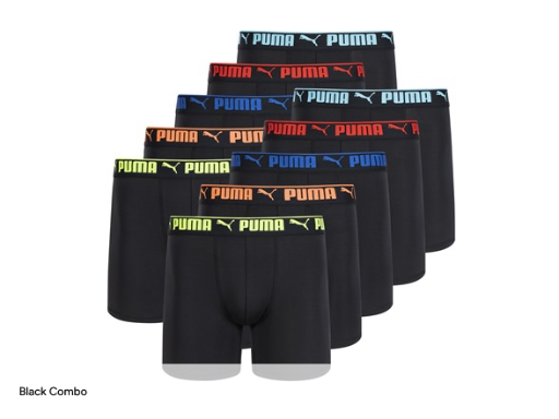 PUMA Men's Performance Boxer Briefs 10-Pack