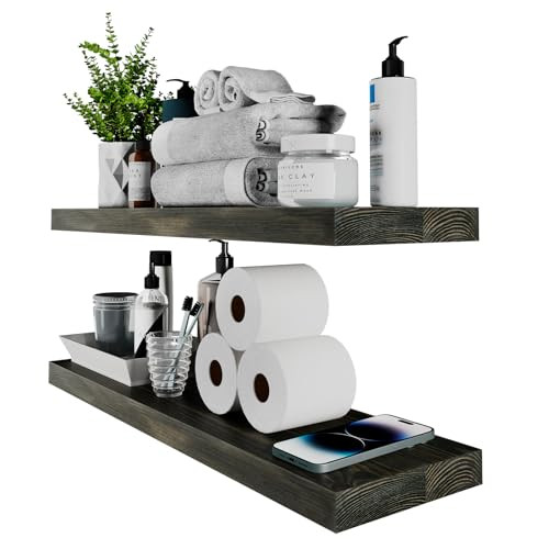 24-inch Rustic Floating Shelves