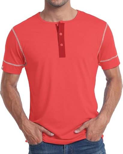 Dekomere Men's Henley Shirts (Many Colors)