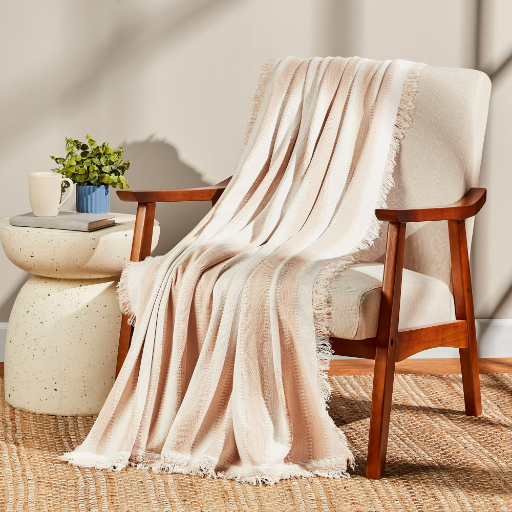 Mainstays by Becky G. & Alejandra Stripe Tapestry Knit Throw