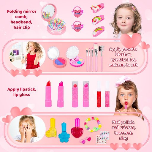 Beeyouk 34 PC Washable Mermaid Play Makeup Set