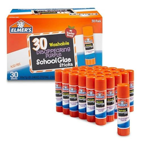 Elmer's Disappearing Purple School Glue Sticks (30-Count)