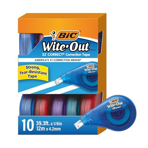 BIC Wite-Out Correction Tape 10-Count