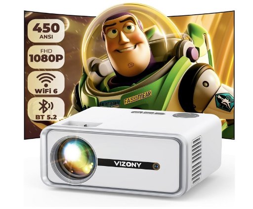 Vizony Mini Projector W/WiFi & Bluetooth