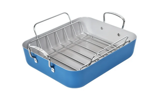 The Pioneer Woman 18.8" Aluminum Non-Stick Roaster W/Stainless Steel Rack