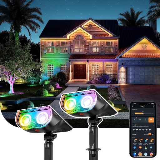 Linkind Smart Solar Spotlight 2-Pack