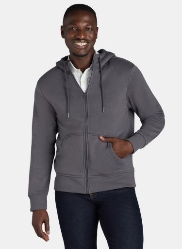George Men's High Pile Fleece Lined Full-Zip Jacket with Hood