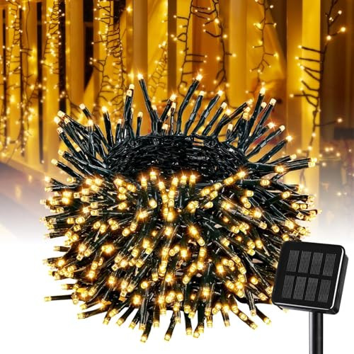 9.8Ft 120 LED Solar String Lights Outdoor Waterproof
