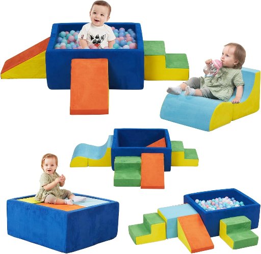 Foam Climbing Blocks with Ball Pit
