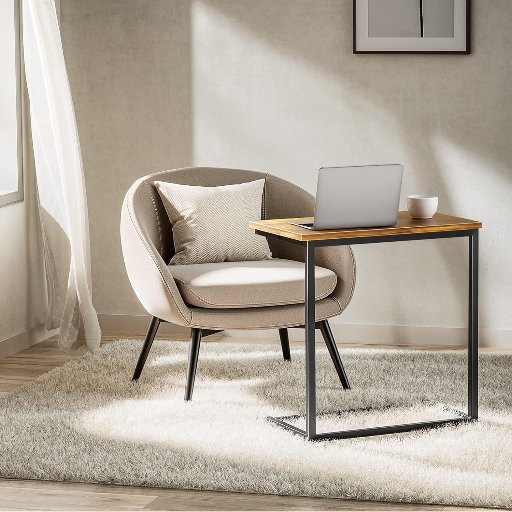 Pipishell C Shaped End Table 27in