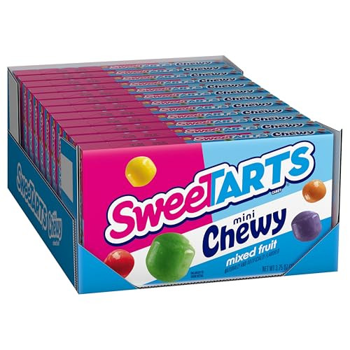 SweeTARTS Mini Chewy Candy Mixed Fruit Theater Box 12-Pack
