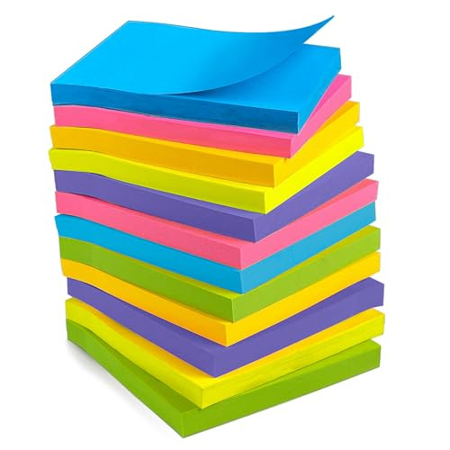 Colorful Sticky Note Pads -12 Pads