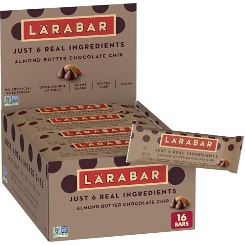 LÄRABAR Gluten Free Vegan Almond Butter Chocolate Chip Bars, 16 Count