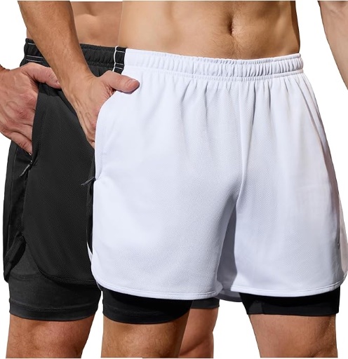 Men's 2-in-1 Running Shorts - 2-Pack